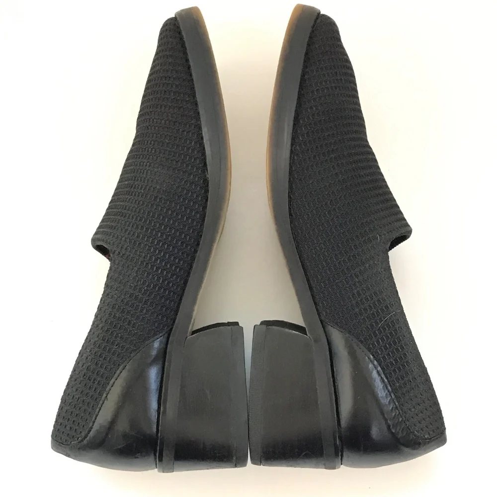 DONALD J. PLINER Black Loafer Chunky Heel Square Toe Women’s Size 6.5